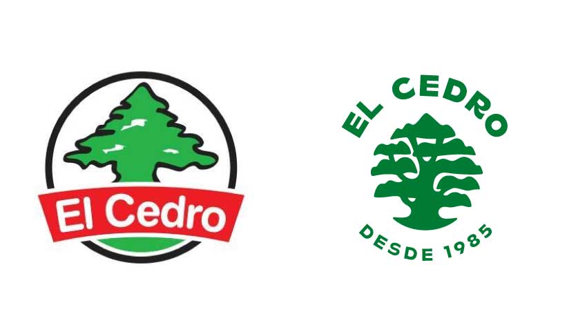 Primer logo de El Cedro y logo actual de El Cedro.